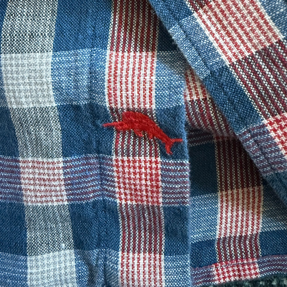 NWOT Tommy Bahama Linen Plaid Button Down Shirt Men’s Large Coastal - Picture 3 of 8